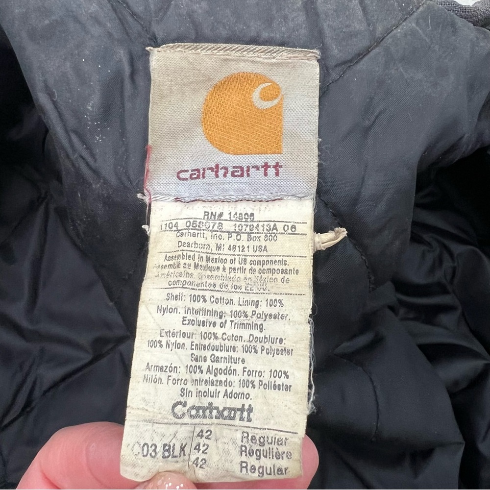 Carhartt Vintage Distressed Thrashed Chore Work Coat C03 - Picture 4 of 8